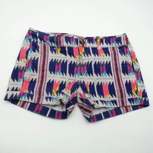 American Eagle Shorts Womens Size 0‎ Stretch Midi Shorts Aztec Print Short Booty